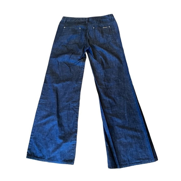Micheal Kors Straight Jeans Women SZ 8 Denim Slash Pockets High-Rise 100% Cotton - Picture 1 of 4